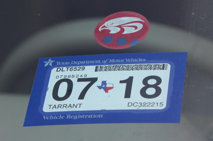 FWCD security asks that every student and parent places this red falcon sticker on their windshield.
