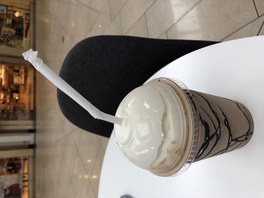 Rasberry Chocolate frappe from Society Coffee. Photo by Isabella Vallance 20. 