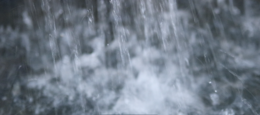 In another rare occurrence on campus, students capture rain in all its glory. 