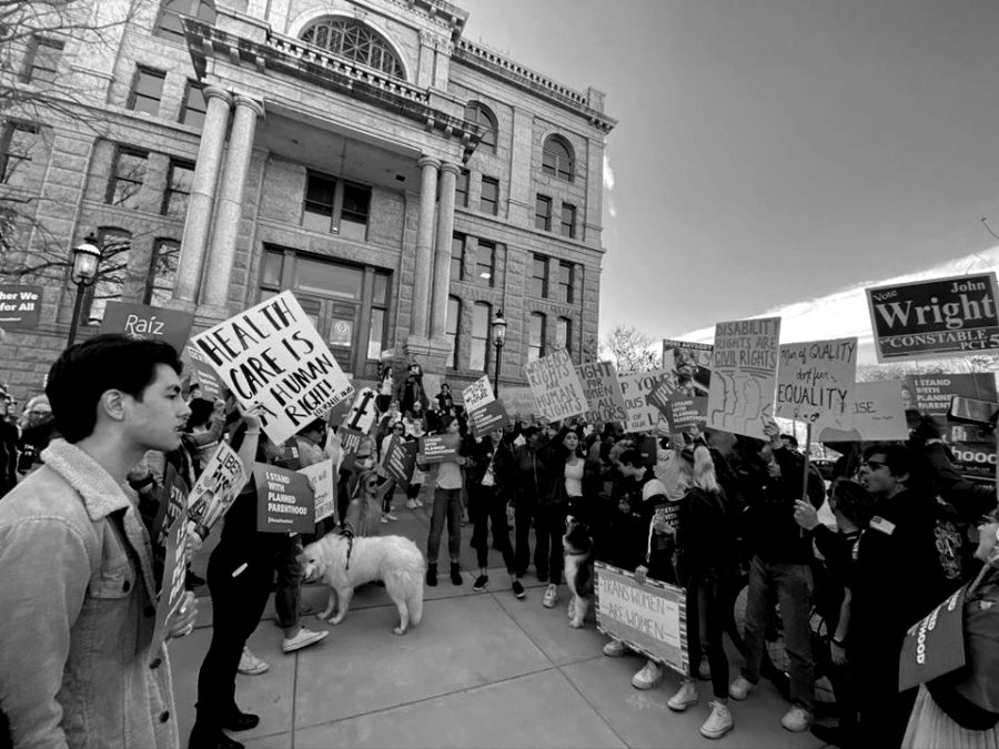 Before the event began, cries rallied up everyones emotions to empower the marchers.