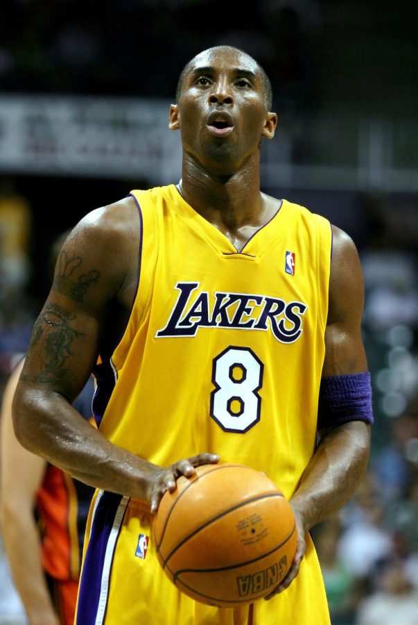 Kobe Bryant, Lakers shooting guard, stands ready to shoot a free throw during a pre-season game against the Golden State Warriors in 2005. Bryant was essential in bringing together a large point gap late in the second quarter, after the Warriors took the early lead.