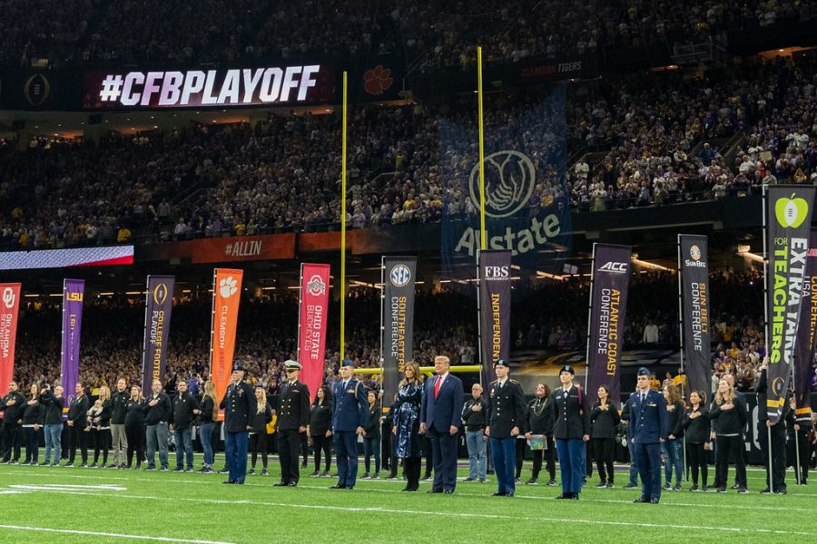 Last year, a crowd shown above looked normal for sporting events, especially college football. 