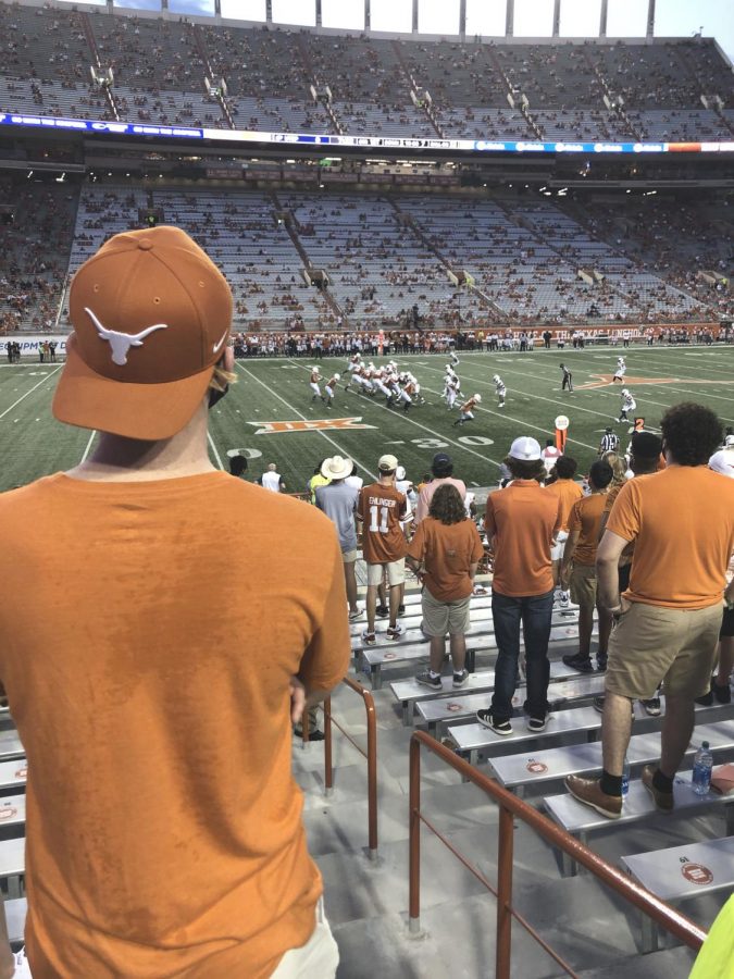 UT students look on during the first quarter of a game against UTEP on Sep. 12.