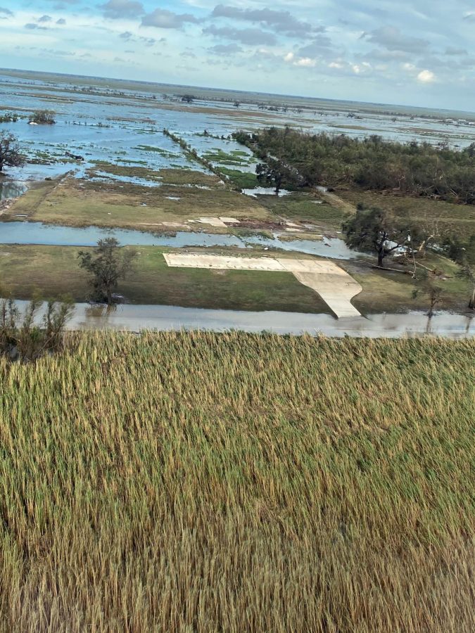 Hurricane Laura destroyed the house and fencing on this plot of land. Photo courtesy of Julie Robertson. 