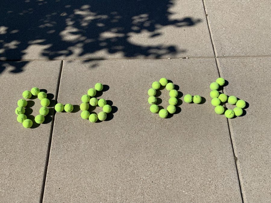 This was the final score of my tennis match, and just to rub it in to myself even more, I wrote out the score with tennis balls.