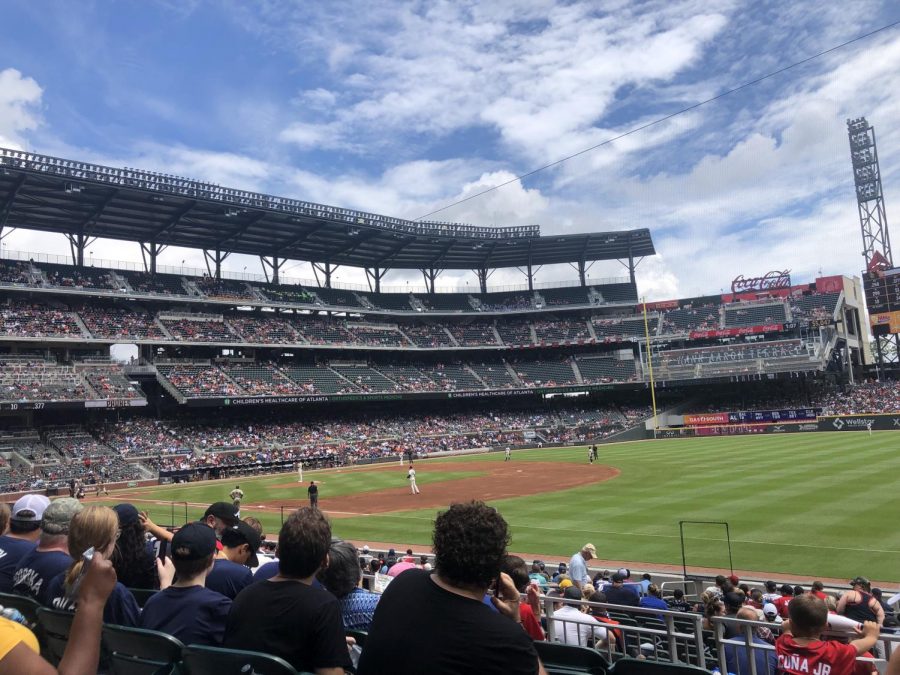 The San Diego Padres at the Atlanta Braves at Truist Park. 