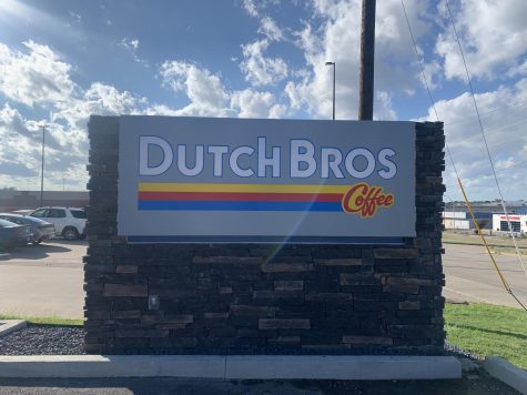 The Dutch Bros sign welcomes customers. Photo by Megan Magruder 23