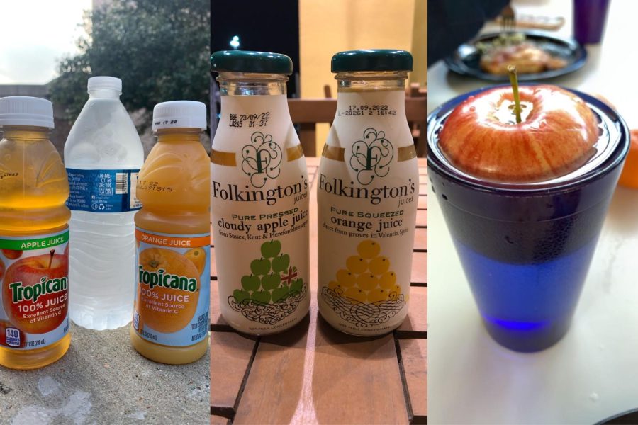 We tried three juice types, and six juices in total.