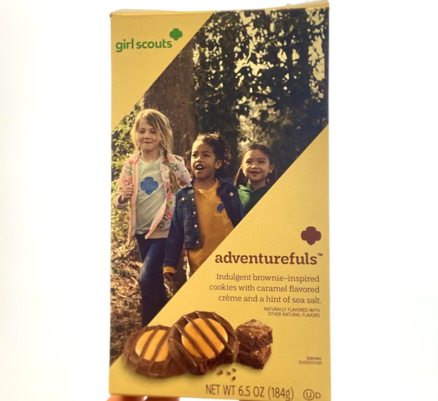 The Adventurefuls Girl Scout Cookie box. Photo by Caroline Sanders 23. 