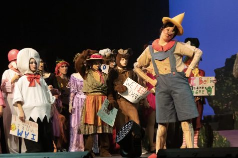 Gracie Cross 22 plays Pinocchio in this weekends production of Shrek.