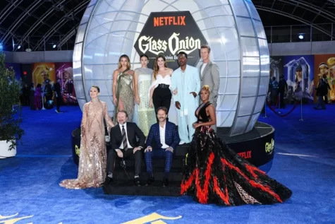 Cast of Glass Onion: A Knives Out Mystery at the premiere.