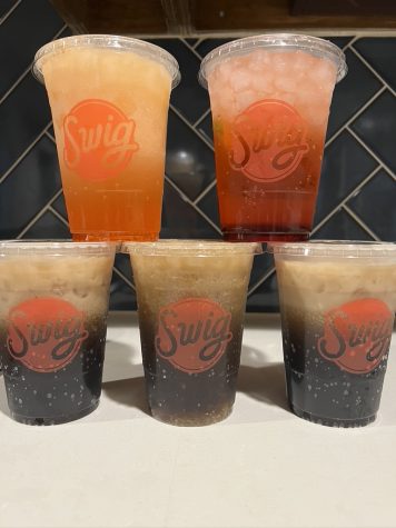 These are all of the drinks that I tried. The top row is Beach Babe and Riptide, and the bottom row is Waikiki and Lifes a Peach.