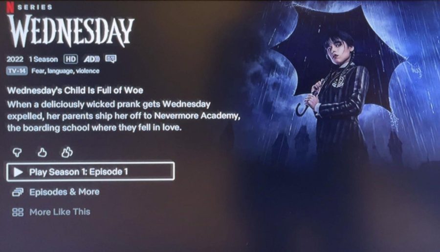 Wednesday opening photo on Netflix