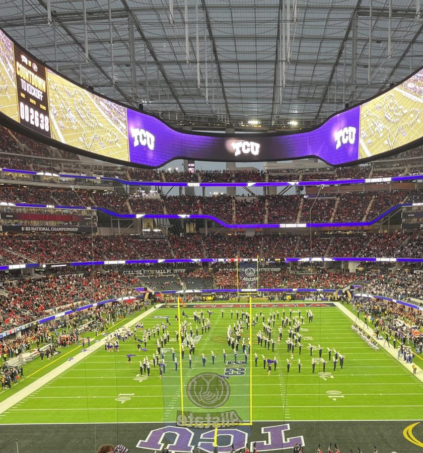 TCU+plays+Georgia+in+the+College+Football+Playoff+National+Championship.+Photo+by+Harrison+Kemmer+23.+