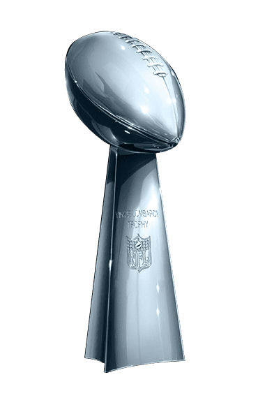 The Lombardi Trophy is awarded to the team who wins the Super Bowl.