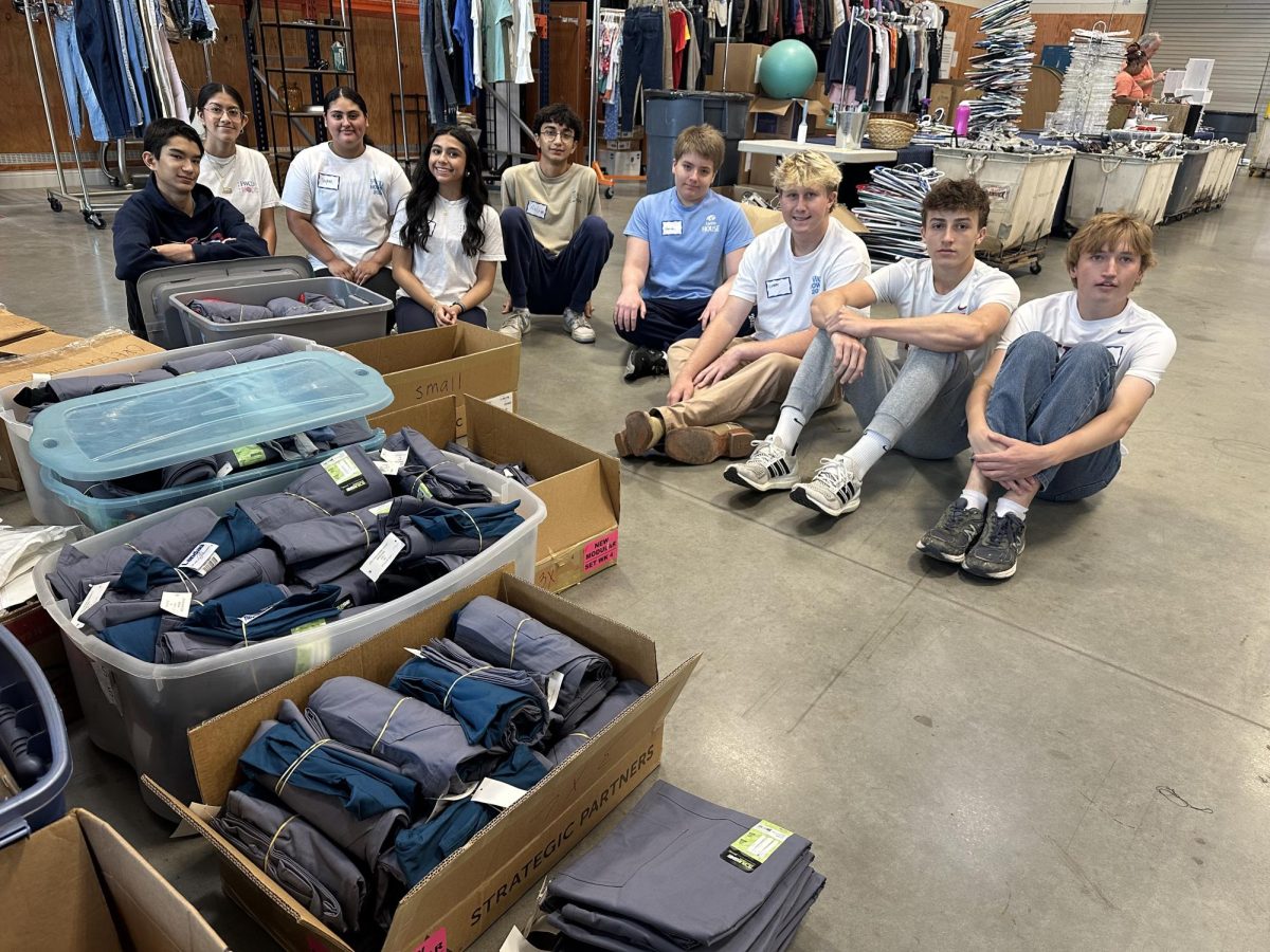 Lisa Wallace's advisory works with Union Gospel Mission to fold clothes for the people and sorted the clothing by size. 