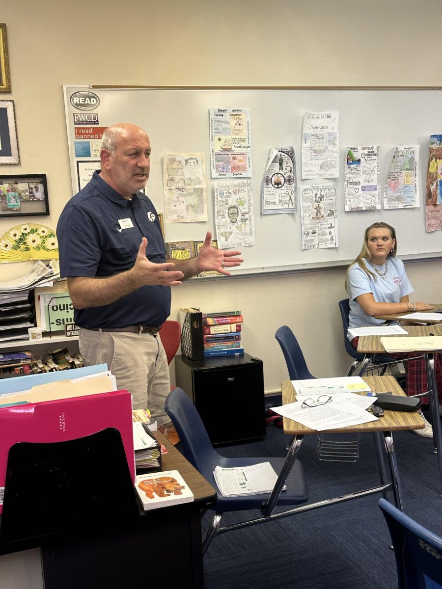 Mr. Block teaching B Period AP Literature and Composition.