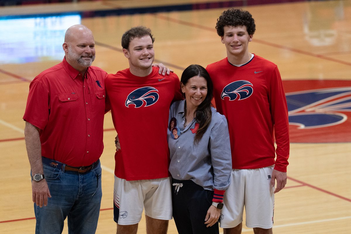 The Factor family is together at senior night for Canaan Factor's '26 last home game.