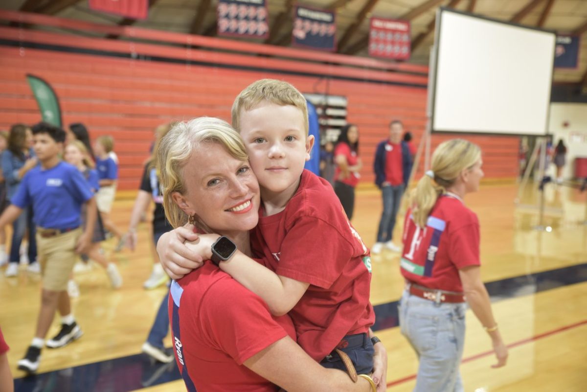 Abby Abbott and her son Charlie Abbott '37 at Convocation at the beginning of the 2025-2026 school year. 