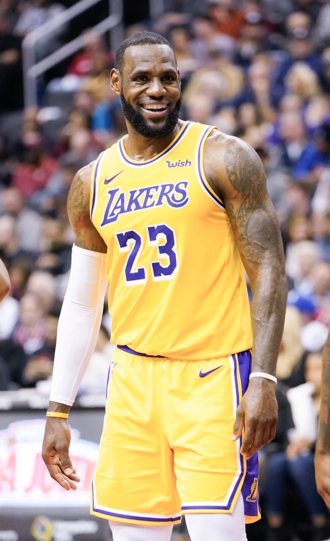 LeBron James playing for the Lakers.